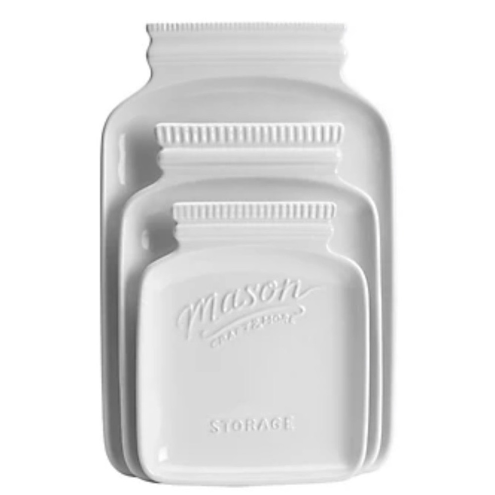 Set of 3 Mason Jars Serving Platter Set